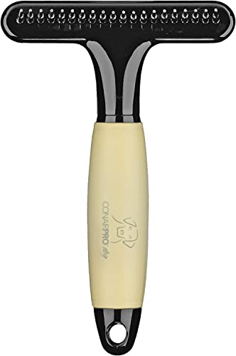 CONAIRPRO Dog & Cat Dog Brush for Shedding, Ideal for All Pets and Breeds 3/4" Rake to Help Reduce Heavy Undercoat, Wet/Dry Brush Yellow
