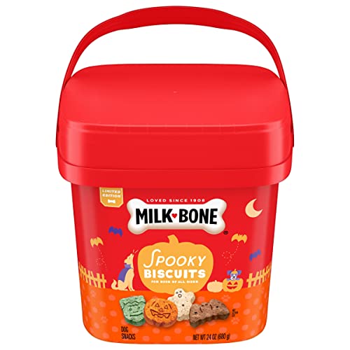 Milk-Bone Spooky Biscuits, Halloween Dog Treats, 24 Ounce Pail