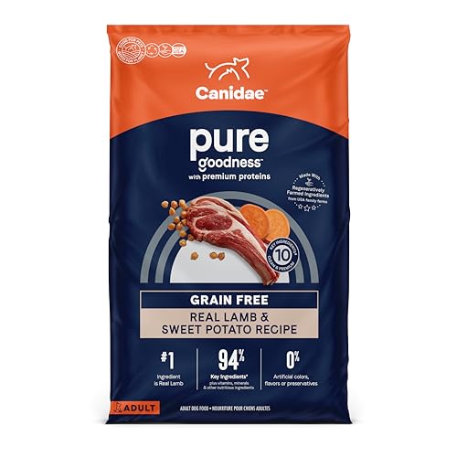 Canidae Pure Limited Ingredient Premium Adult Dry Dog Food, Real Lamb & Sweet Potato Recipe, 22 lbs, Grain Free