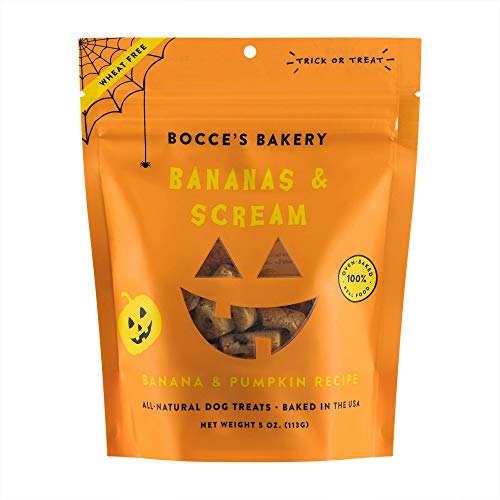 Bocce's Bakery All-Natural, Seasonal, Halloween Dog Treats, Wheat-Free, Limited-Ingredient Biscuits Made in The USA, 5 oz, Orange
