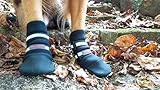 All Weather Neoprene Paw Protector Dog Boots with Reflective Straps in 5 Sizes! (Black Large)